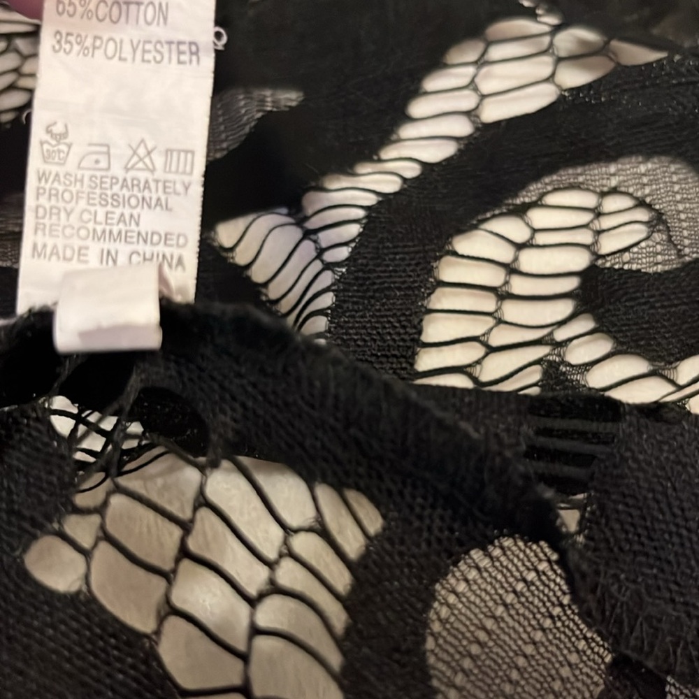 Black Lace Sheer Whimsigoth Boho Pool Beach Midi Maxi Coverup Cardigan Duster S - Picture 4 of 7